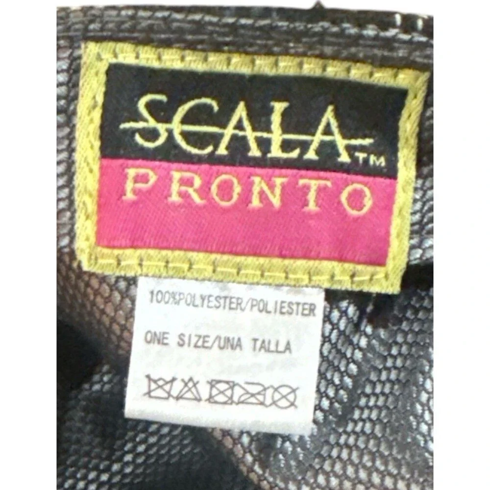 Scala Pronto Hat One Size Plaid Newsboy Cabbie Black White Baker Boy Vintage